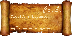 Csellár Levente névjegykártya