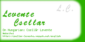 levente csellar business card